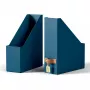 Leitz Puro raccoglitore per riviste, 100% cartone riciclato, confezione da 2, blu, cartone, 100 mm, 260 mm, 310 mm, 310 g