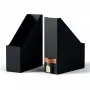 Leitz Puro raccoglitore per riviste, 100% cartone riciclato, confezione da 2, nero, cartone, 100 mm, 260 mm, 310 mm, 310 g