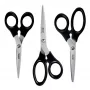 Leitz set di forbici in acciaio inox 165/185/200 mm, adulti, taglio dritto, set, nero, acciaio inox, acciaio inox, forbici da ufficio