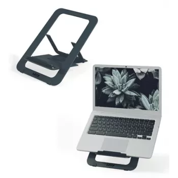 Leitz Ergo supporto per laptop regolabile in altezza in alluminio Ultra-Flat, braccio per laptop e tablet, grigio scuro, alluminio, 25,4 cm (10