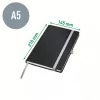 Leitz Style quaderno A5 bianco con copertina rigida, monocromatico, nero, A5, 80 fogli, 100 g/m², copertina rigida