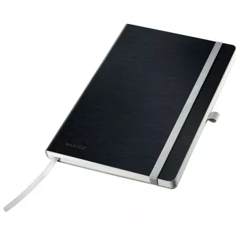 Leitz Style quaderno A5 bianco con copertina morbida, monocromatico, nero, A5, 80 fogli, 100 g/m², copertina morbida