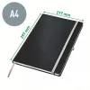 Leitz Style quaderno A4 a righe con copertina rigida, monocromatico, blu, A4, 80 fogli, 100 g/m², carta a righe