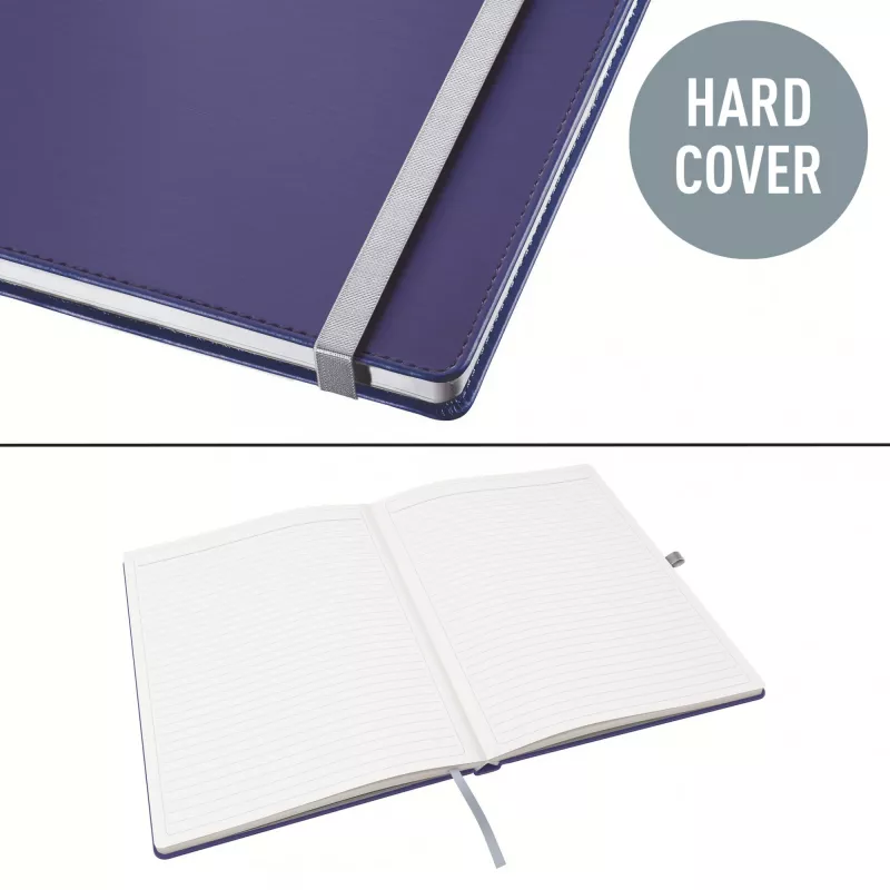 Leitz Style quaderno A5 a righe con copertina rigida, monocromatico, blu, A5, 80 fogli, 100 g/m², carta a righe