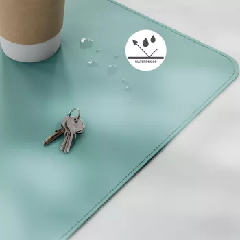 Leitz Large Desk Mat, colore menta, cloruro di polivinile (PVC), 400 mm, 800 mm, 2 mm, 350 g