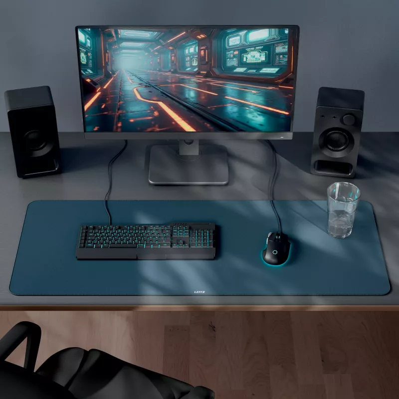 Leitz Extra Large Gaming Mat, grigio scuro, polipropilene (PP), 400 mm, 1000 mm, 3 mm, 800 g