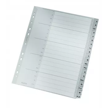 Leitz 12600000 indice alfabetico con linguette cartone grigio