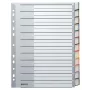 Leitz 12740000 indice con linguette bianche cartone grigio, bianco