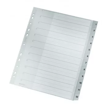 Leitz 12820000 indice numerico con linguette cartone grigio