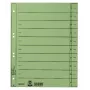 Leitz 16580055 indice tab numerico in cartoncino verde