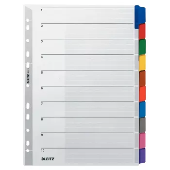Leitz 43210000 Indice a linguette Indice a linguette bianco cartoncino multicolore
