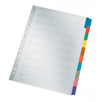 Leitz 43210000 Indice a linguette Indice a linguette bianco cartoncino multicolore