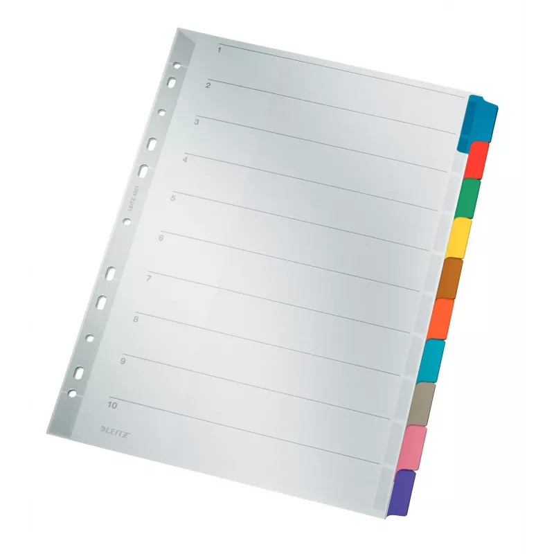 Leitz 43210000 Indice a linguette Indice a linguette bianco cartoncino multicolore