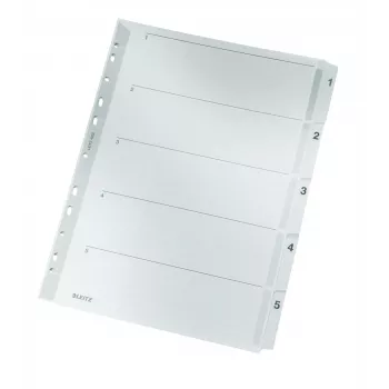 Leitz 43230000 Indice in cartoncino numerico cartoncino, plastica grigio