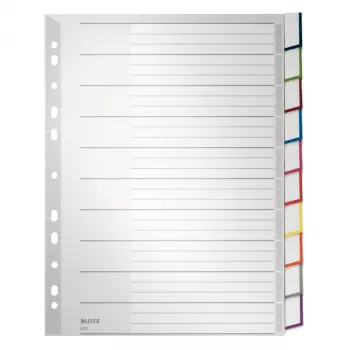 Leitz 43700000 Indice a linguette bianco polipropilene (PP) grigio