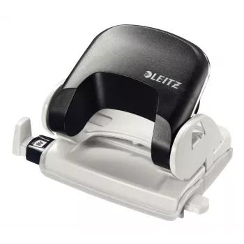 Leitz Perforatore 5038 NeXXt, 2 fori, 16 fogli, 16 fogli, nero, plastica, 8 cm, 5,5 mm, A4, A5, A6, Folio, US-Quart, 8 x 8 x 8 cm