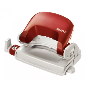 Leitz Perforatore 5058 NeXXt, 2 fori 10 fogli, 10 fogli, rosso, plastica, 8 cm, 5,5 mm, A4