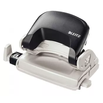 Leitz Perforatore 5058 NeXXt, perforazione 2 fori 10 fogli, 10 fogli, nero, plastica, 8 cm, 5,5 mm, 5,5 mm