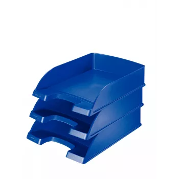 Leitz Plus Vassoio portadocumenti, standard, polistirene, blu, 255 mm, 357 mm, 70 mm, 280 g