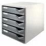 Leitz Post Set, 5 cassetti, plastica, grigio, 1 pezzo, 3,65 kg, 285 x 355 x 290 mm