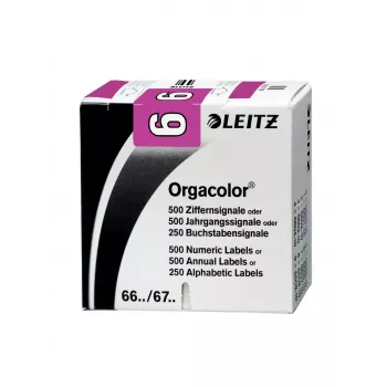 Leitz Orgacolor etichetta adesiva rettangolo arrotondato viola