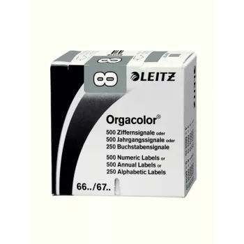 Leitz Orgacolor etichetta adesiva rettangolo arrotondato grigio