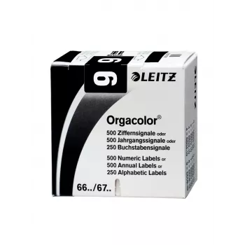 Leitz Orgacolor etichetta adesiva rettangolo arrotondato nero