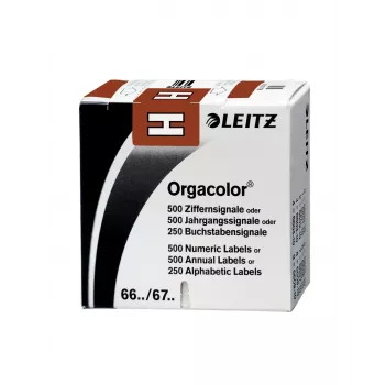 Leitz Orgacolor etichetta adesiva rettangolo arrotondato marrone