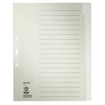 Leitz 12200085 Indice a linguette Indice a linguette bianco carta grigio