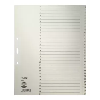 Leitz 12310085 Indice a linguette Indice a linguette numerico carta grigio