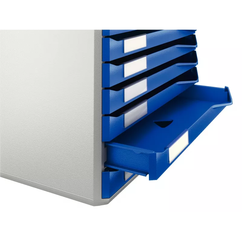 Leitz set modulare, 10 cassetti, plastica, blu, grigio, 285 mm, 355 mm, 290 mm