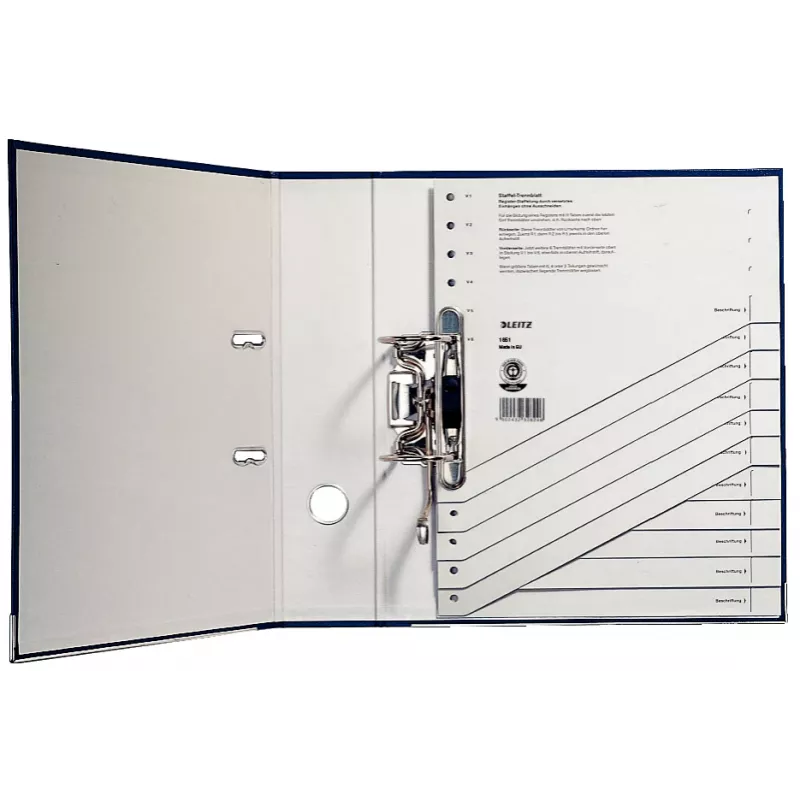 Leitz 16510085 linguette per registri linguette per registri in bianco cartone grigio