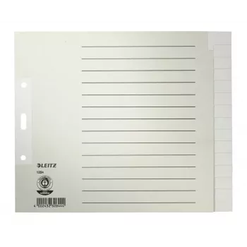 Leitz 12240085 registro con linguette registro con linguette in bianco carta grigio