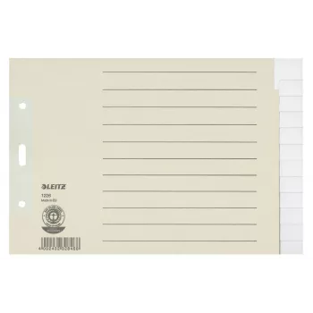 Leitz 12260085 linguette registro linguette in bianco carta grigio