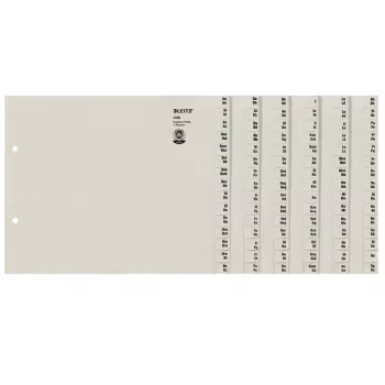 Leitz 13080085 indice a linguette indice a linguette alfabetico carta grigio