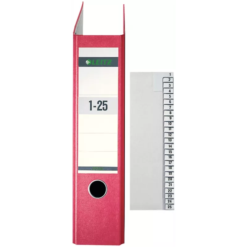 Leitz 13810085 registro con linguette registro con linguette numerico carta grigio