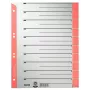 Leitz 16520025 registro con linguette registro numerico cartone grigio, rosso