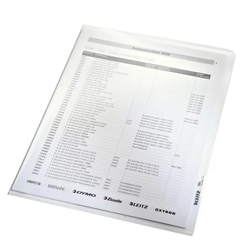 Leitz 40200003 Bustina trasparente 210 x 297 mm (A4) polipropilene (PP)