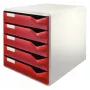 Leitz 52800028 Scatola portadocumenti polistirene bordeaux, grigio