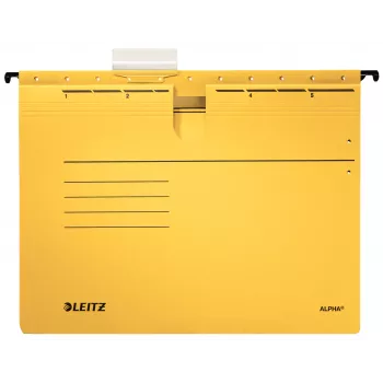Leitz Alpha Cartella sospesa cartoncino, metallo A4 gialla 5 pz.