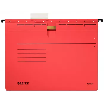 Leitz Alpha Cartella sospesa cartoncino, metallo A4 rossa 5 pz.