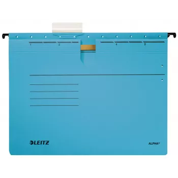 Leitz Alpha Cartella sospesa cartoncino, metallo A4 blu 5 pz.