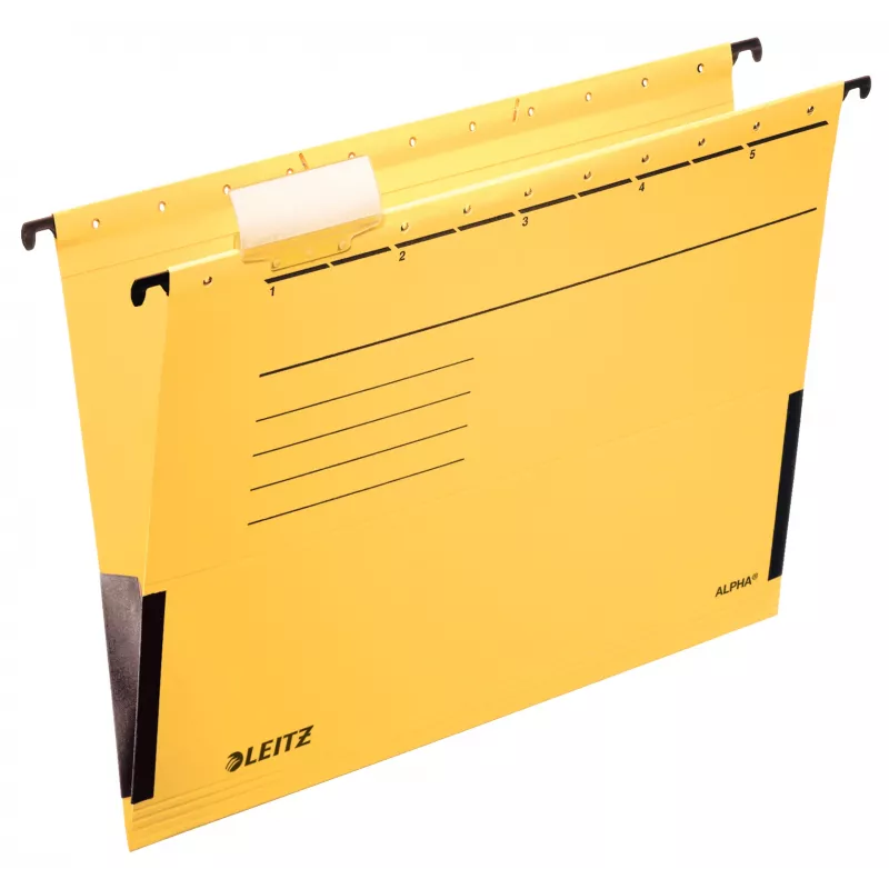 Leitz Alpha Cartella sospesa cartoncino A4 gialla 5 pz.