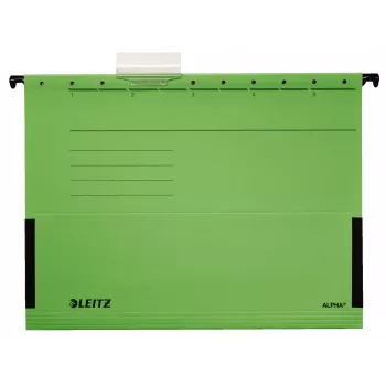 Leitz Alpha Cartella sospesa cartoncino, metallo A4 verde 5 pz.