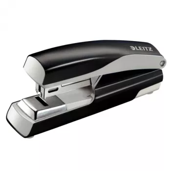 Leitz NeXXt cucitrice 5505, 30 fogli flat clinch metallo, 30 fogli, nero, argento, flat clinch, 26/6, metallo, plastica, 80 g/m²