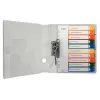 LEITZ indice in plastica, numeri, A4 extra largo, 1-10, stampabile PC, trasparente con linguette colorate, PP, 10 pezzi (1293-00-00)
