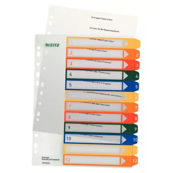 Esselte 12940000 indice numerico polipropilene (PP) colorato