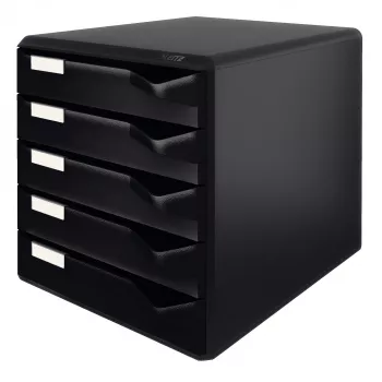 Leitz set posta, nero, A4, A5, A6, verticale, 5 cassetti, busta, cartella, lettera, nota, 3,65 kg