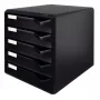Leitz set posta, nero, A4, A5, A6, verticale, 5 cassetti, busta, cartella, lettera, nota, 3,65 kg