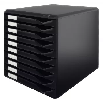 Leitz set moduli, nero, A4, A5, A6, verticale, 10 cassetti, busta, raccoglitore, lettera, nota, 4,3 kg